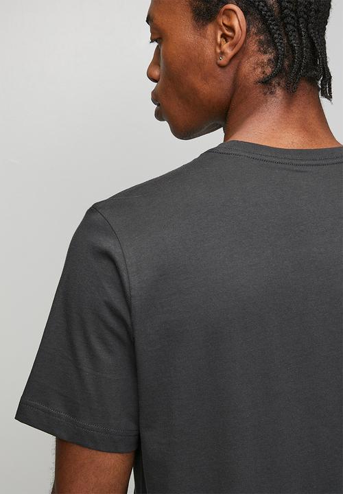 adidas Originals - Retro Wording Tee  - Carbon Grey/Red