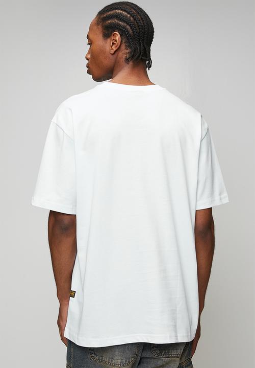 G-STAR - 001 Barcode print relaxed r t - White Base
