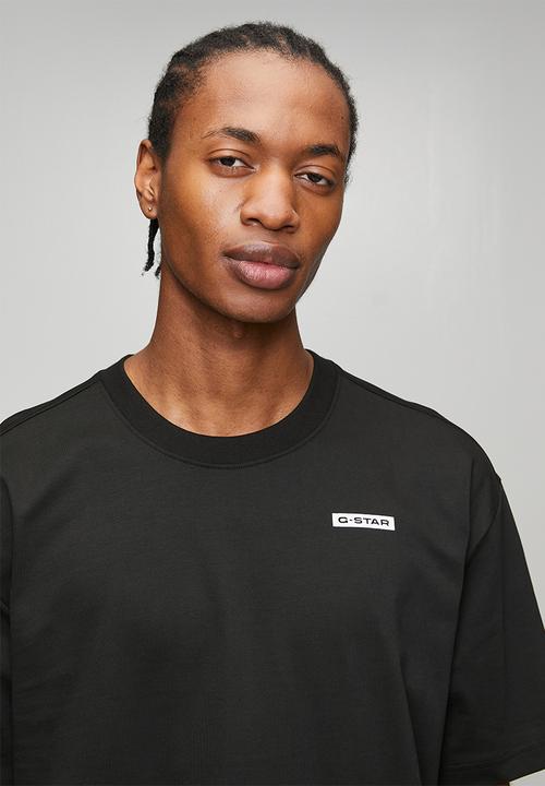 G-STAR - 002 89 layered print relaxed r t - Dk Black Base
