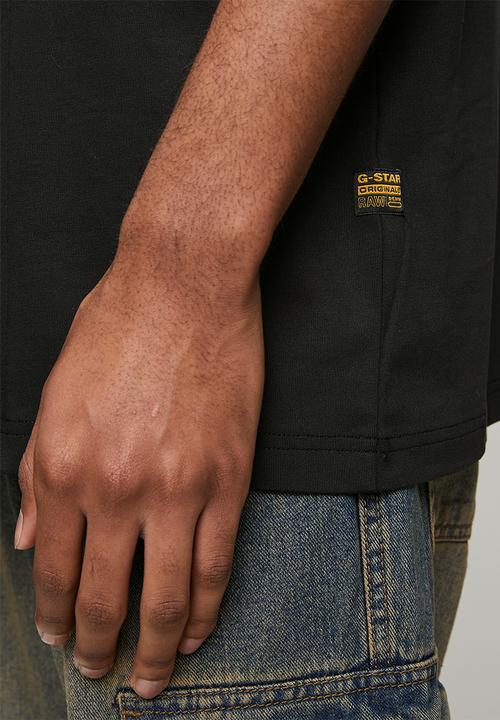 G-STAR - 002 89 layered print relaxed r t - Dk Black Base