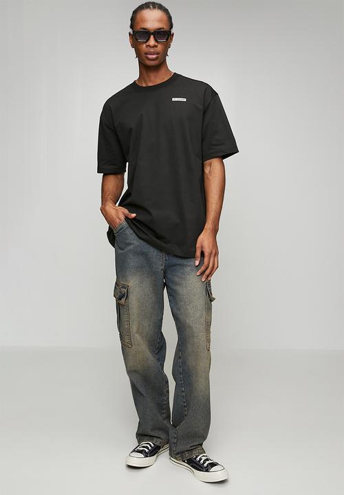 G-STAR - 002 89 layered print relaxed r t - Dk Black Base