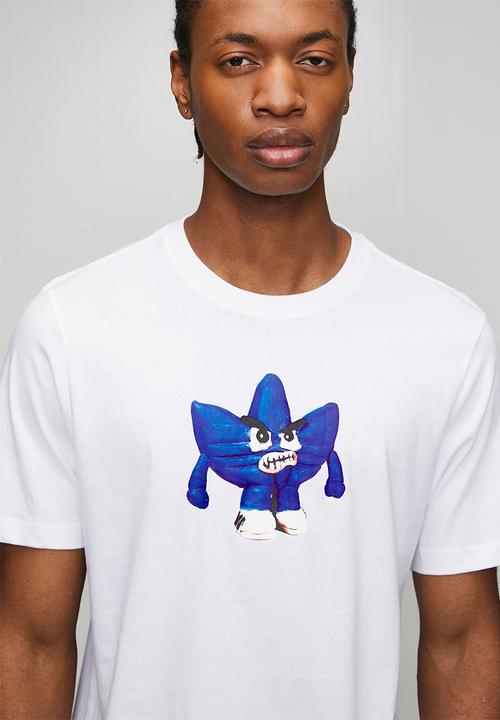 adidas Originals - Clay Trefoil Tee- White/Blue