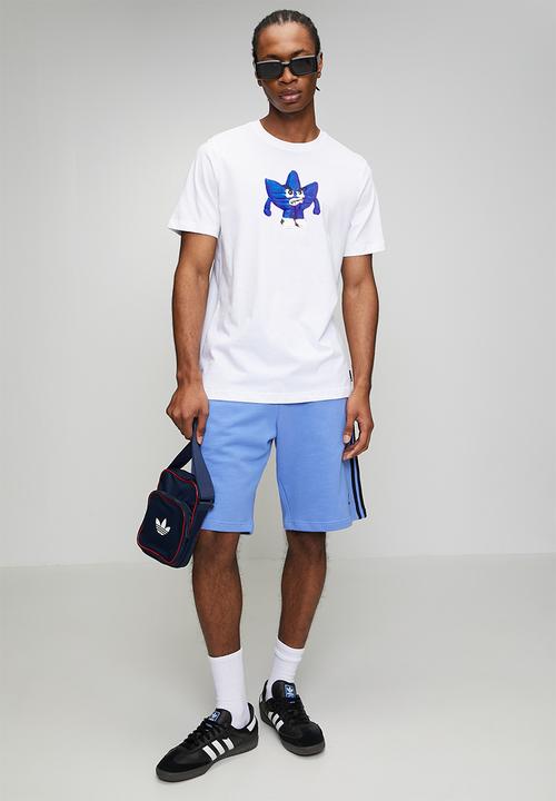 adidas Originals - Clay Trefoil Tee- White/Blue