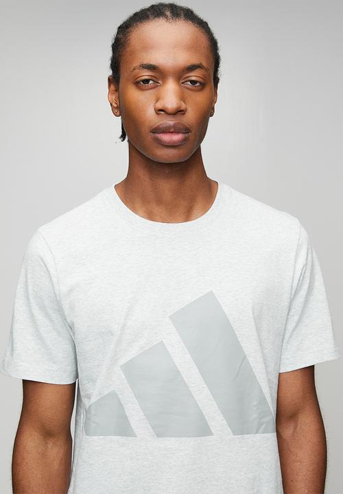 adidas Performance - Big Logo SJ Tee  - lighgrey heather/lgh solid grey
