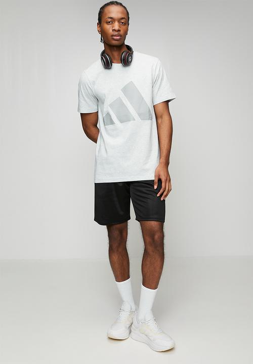 adidas Performance - Big Logo SJ Tee  - lighgrey heather/lgh solid grey