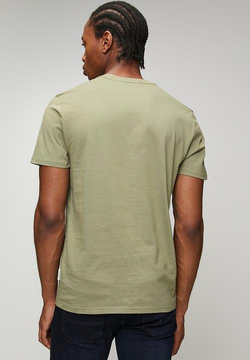 Ben Sherman - Essential Tar Prnt Crew Tee Shirt - Olive