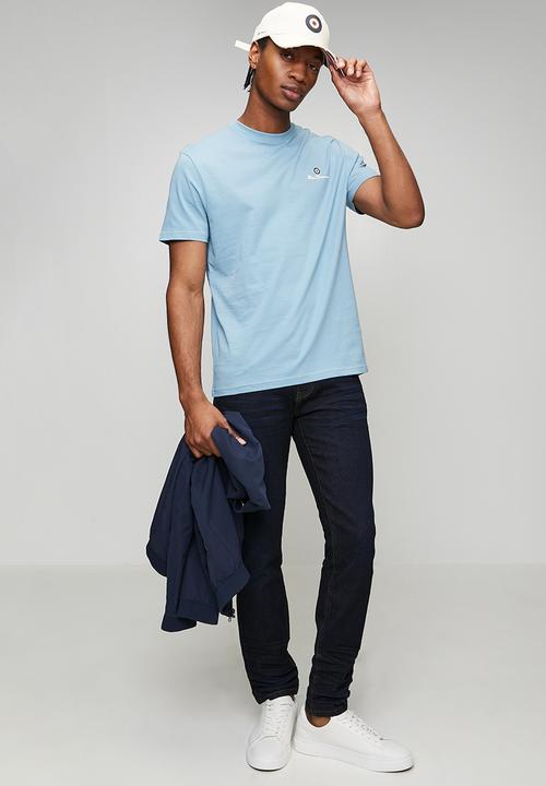 Ben Sherman - Essential Target  Print Crew Tee Shirt - Cassidy Blue
