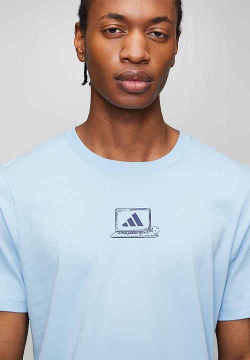 adidas Performance - CLKD I OFC Tee  - glow blue