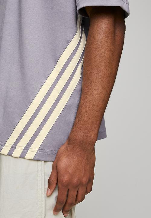 adidas Performance - Future Icons I 3-Stripe Tee  - Slate Grey / Ecru tin