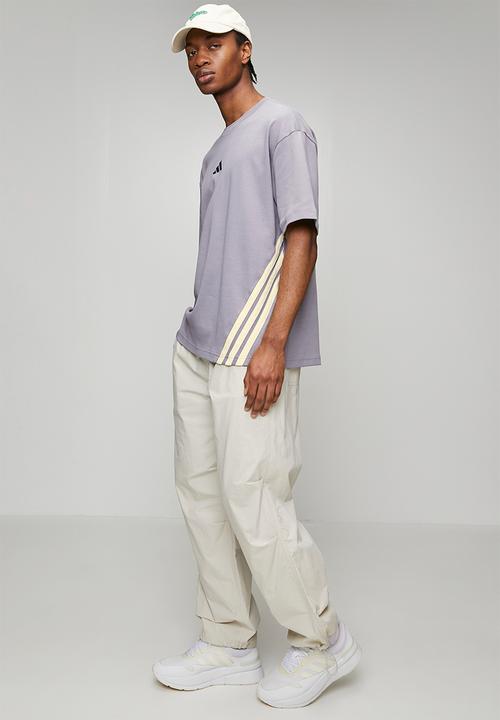 adidas Performance - Future Icons I 3-Stripe Tee  - Slate Grey / Ecru tin