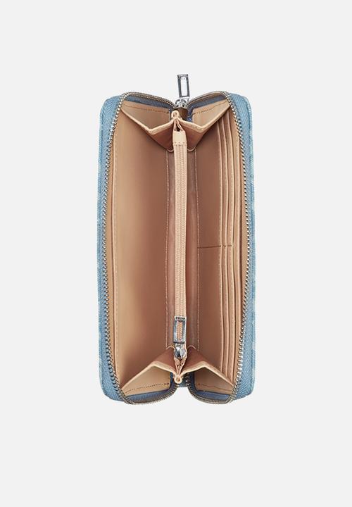 GUESS - Celestia Sling Medium Zip Around Bag- Denim