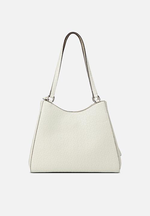 GUESS - Elsa Satchel Bag- Cream
