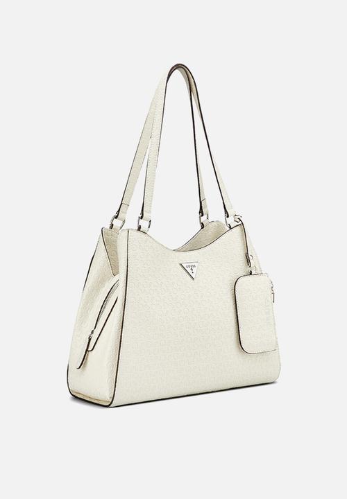 GUESS - Elsa Satchel Bag- Cream