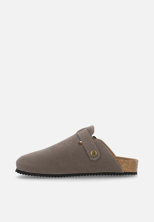 Pop Candy - Suedette clogs - taupe