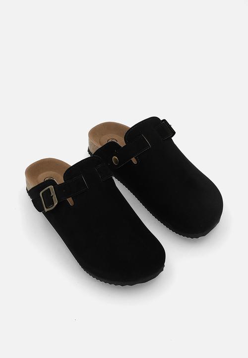 Pop Candy - Suedette clogs - black