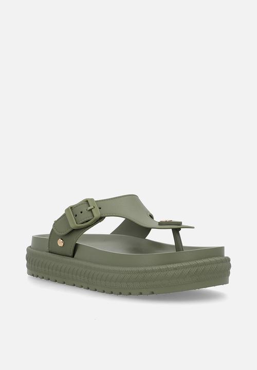 Viabeach - Resort 1 toe thong platform sandal - khaki