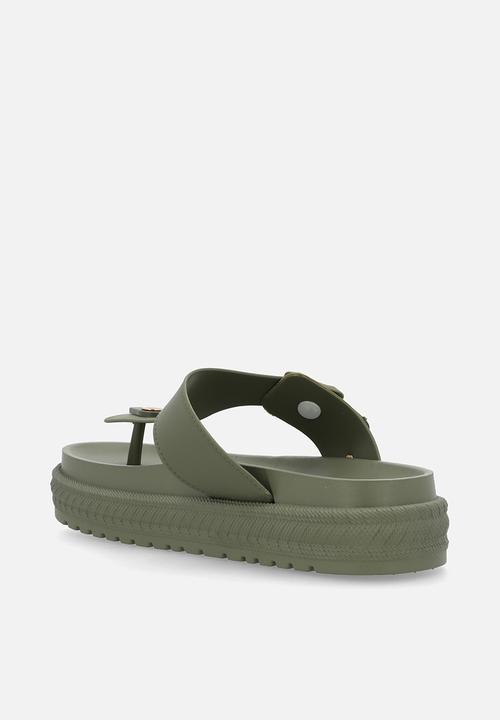Viabeach - Resort 1 toe thong platform sandal - khaki