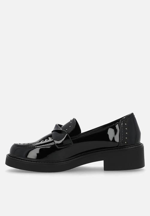 Rock & Co - Cryptic 3 metal stud chunky loafer - black