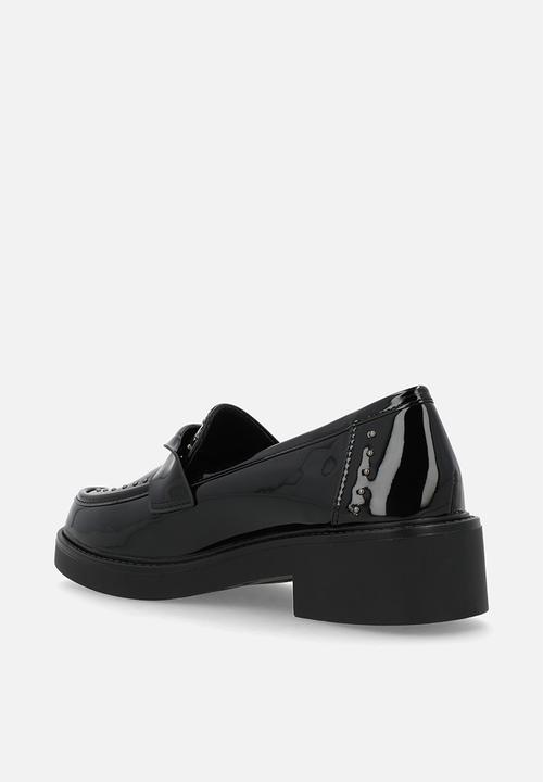 Rock & Co - Cryptic 3 metal stud chunky loafer - black