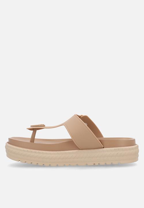 Viabeach - Resort 1 toe thong platform sandal - natural