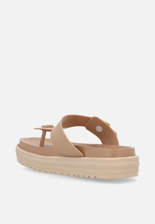 Viabeach - Resort 1 toe thong platform sandal - natural