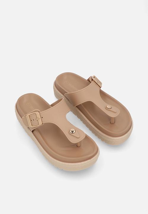 Viabeach - Resort 1 toe thong platform sandal - natural