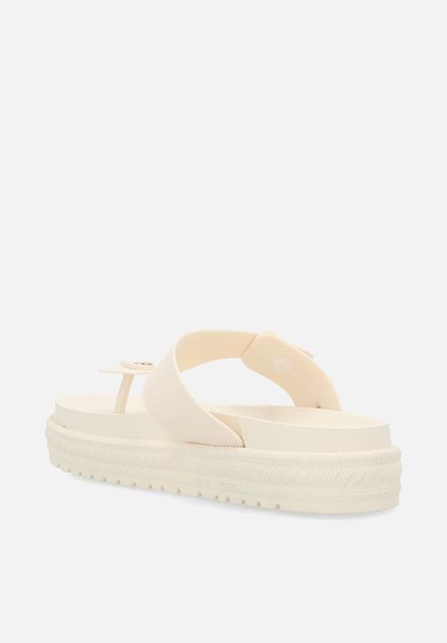 Viabeach - Resort 1 toe thong platform sandal - ivory