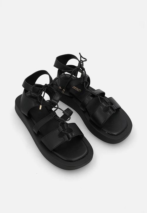 Viabeach - Coconut 36 lace-up thick sandal - black