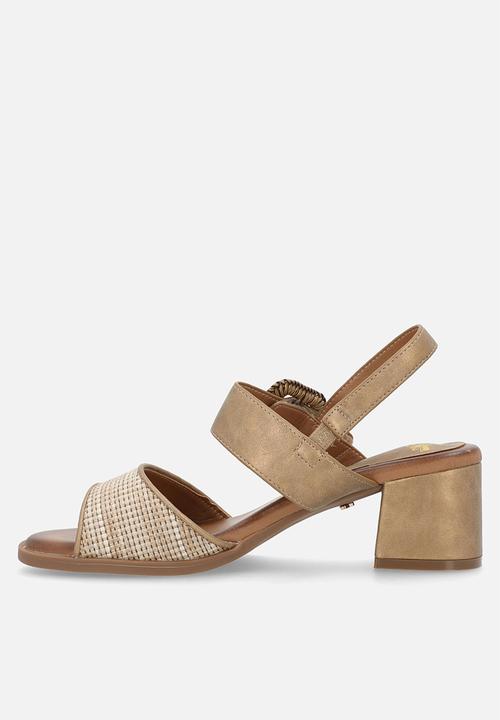Butterfly Feet - Teegan 1 big buckle slingback heel - bronze