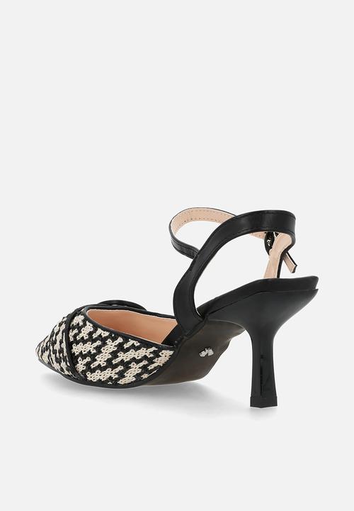 Butterfly Feet - Corina 1 woven stiletto heel - black