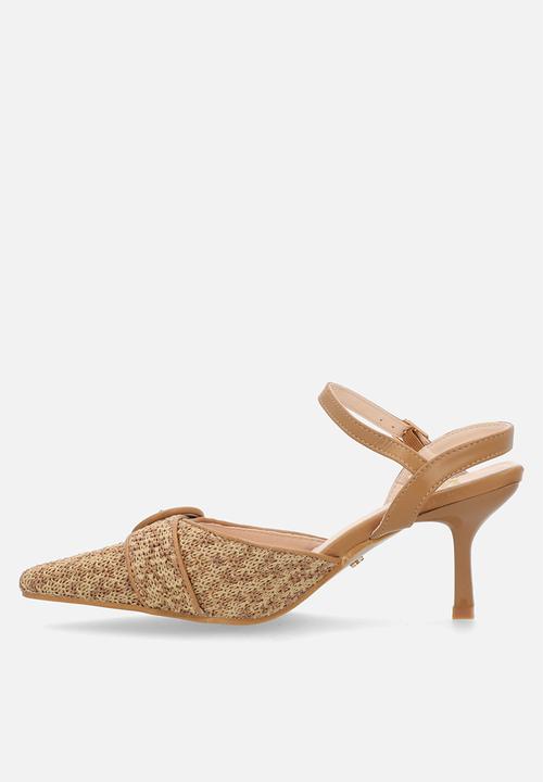 Butterfly Feet - Corina 1 woven stiletto heel - taupe