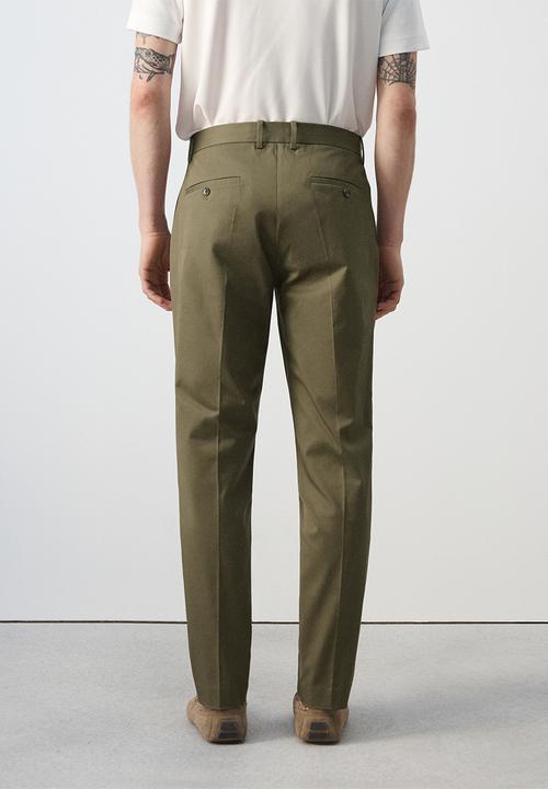 MANGO - Trousers Dublino - Dark Green