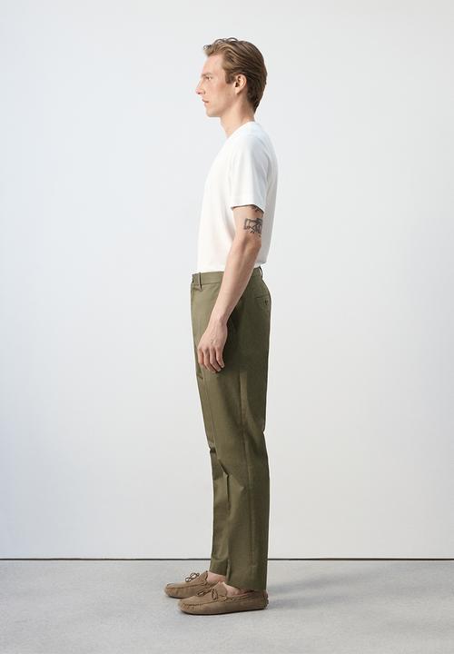 MANGO - Trousers Dublino - Dark Green