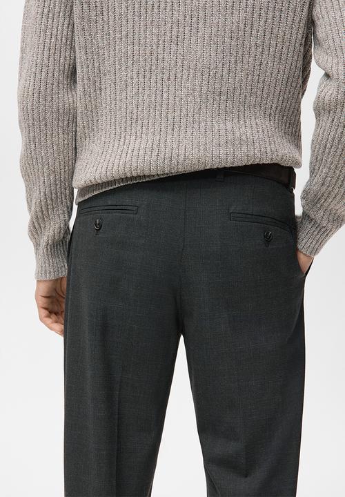MANGO - Trousers Atlas - Dark Grey