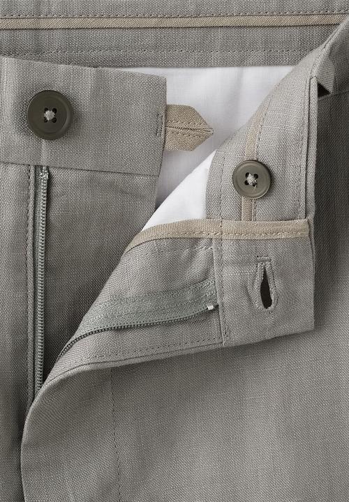 MANGO - Oyster Slim-fit 100% linen trousers- Light Grey Denim