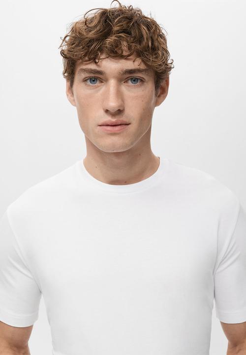 MANGO - 2 Pack Stretch Tees - White