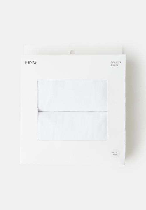 MANGO - 2 Pack Stretch Tees - White