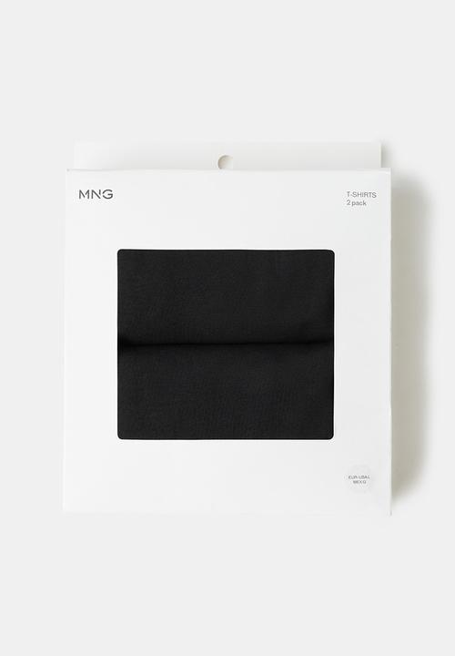 MANGO - 2 Pack Stretch Tees - black