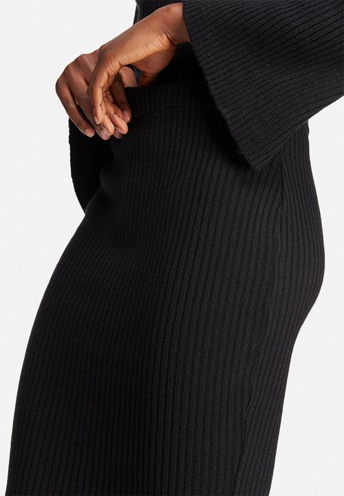 dailyfriday - Ribbed knit tube skirt
