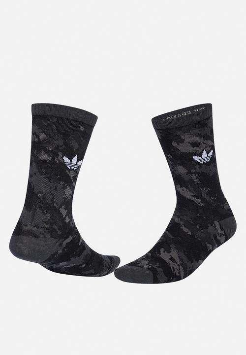 adidas Originals - Camo Crew Sock 2-Pack - Carbon Grey /Black