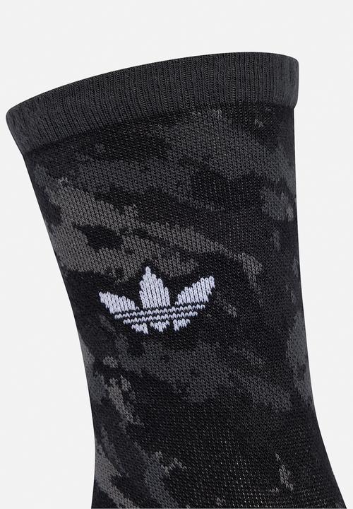 adidas Originals - Camo Crew Sock 2-Pack - Carbon Grey /Black