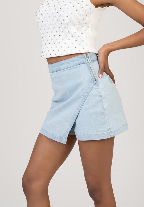 SISSY BOY - Taya Denim Skort  - Light Vintage