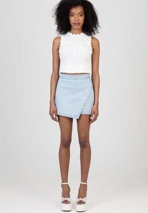 SISSY BOY - Taya Denim Skort  - Light Vintage