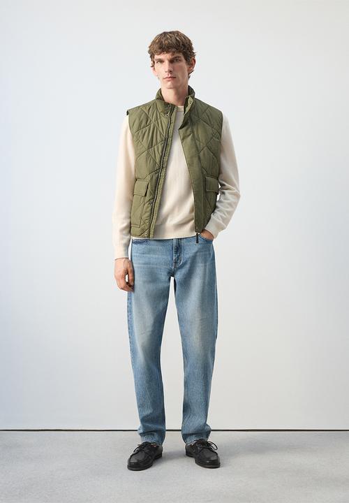 MANGO - Outer Vest Hugo - Dark Green