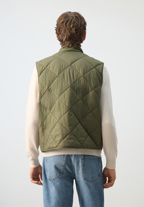 MANGO - Outer Vest Hugo - Dark Green