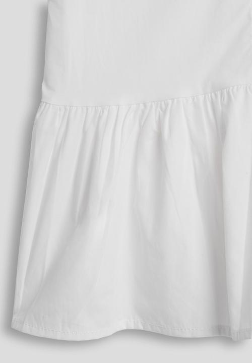 Pop Candy - Shirt dress with frilled hem - white