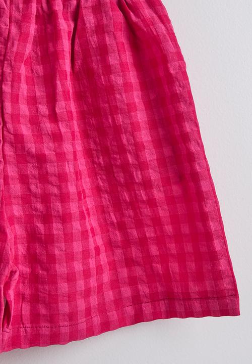 Pop Candy - Peplum blouse & shorts - cerise