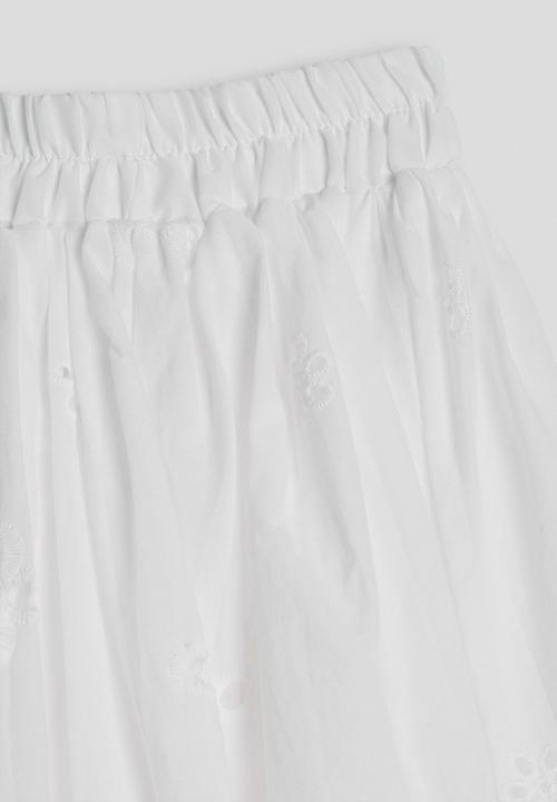 Pop Candy - Scalloped hem skirt - white