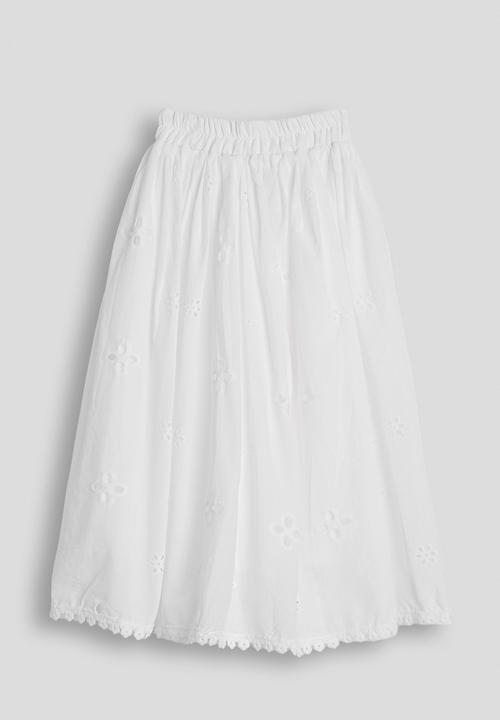 Pop Candy - Scalloped hem skirt - white