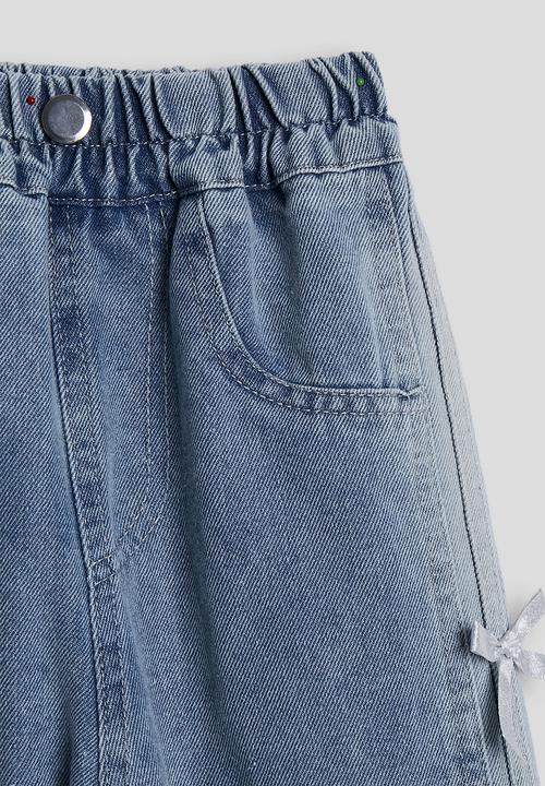 Pop Candy - Side ribbon denim jeans - blue